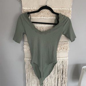 Laced Olive Body Suit